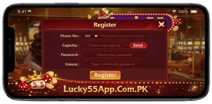 lucky 55 Game Register